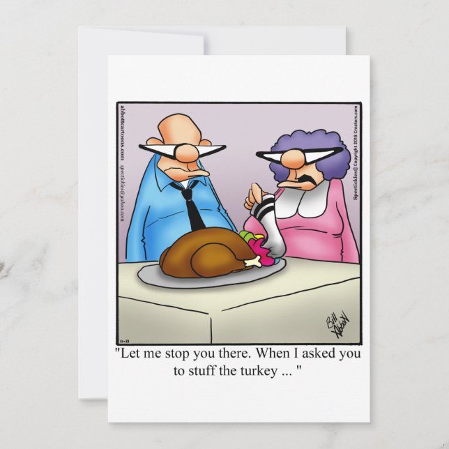Drôle Thanksgiving Humour Carte de vacances (Devant)