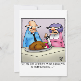 Drôle Thanksgiving Humour Carte de vacances