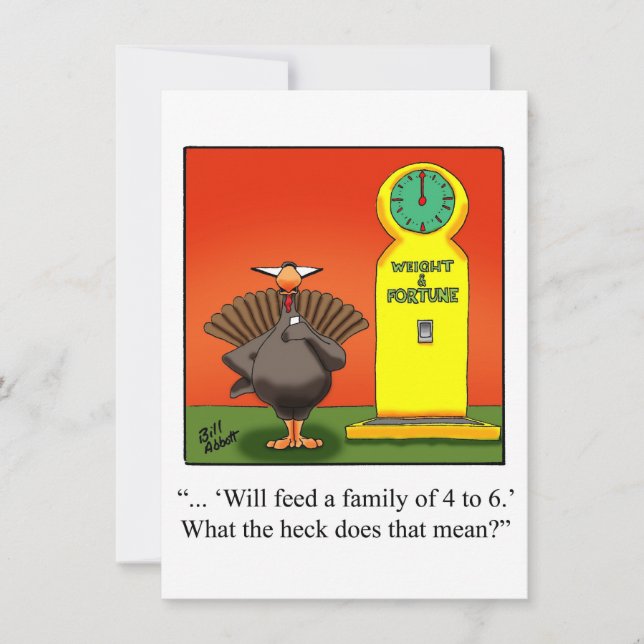 Drôle Thanksgiving Humour Dîner Invitations (Devant)