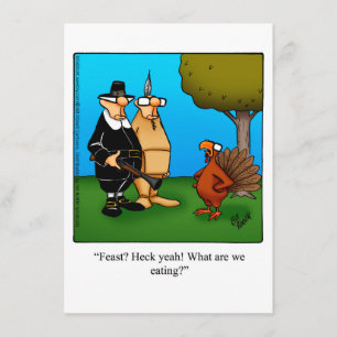 Drôle Thanksgiving Humour Dîner Invitations