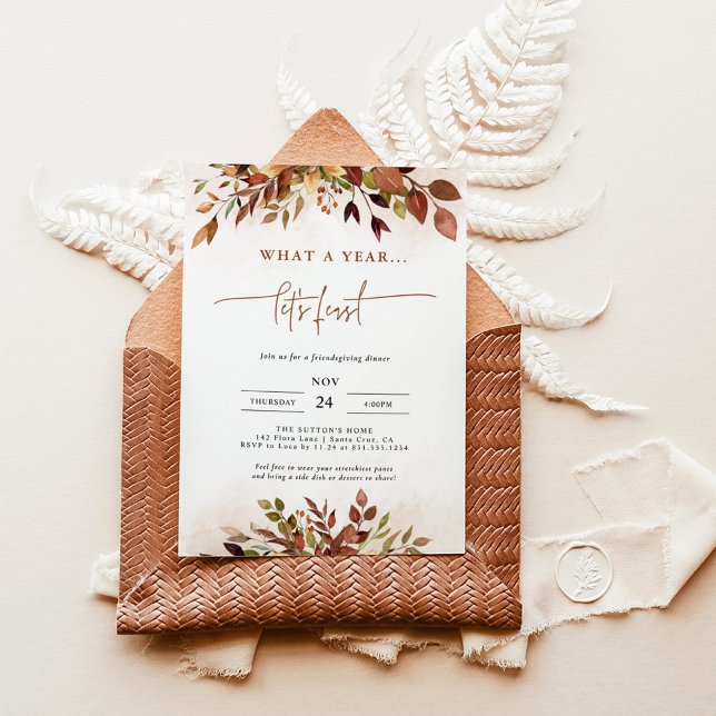 Drôle Thanksgiving Invitation Friendsgiving Dîner (Créateur téléchargé)