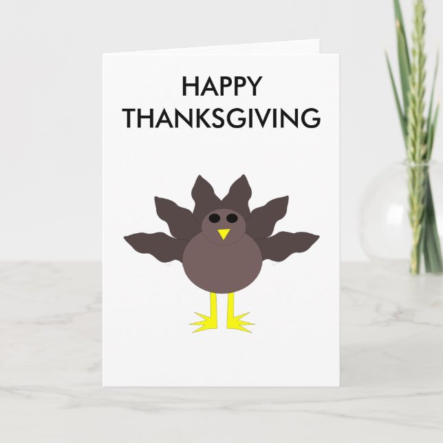 Drôle Thanksgiving Turquie Carte personnalisable (Devant)