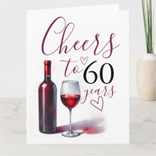 Drôle thème du vin 60e anniversaire Cartes