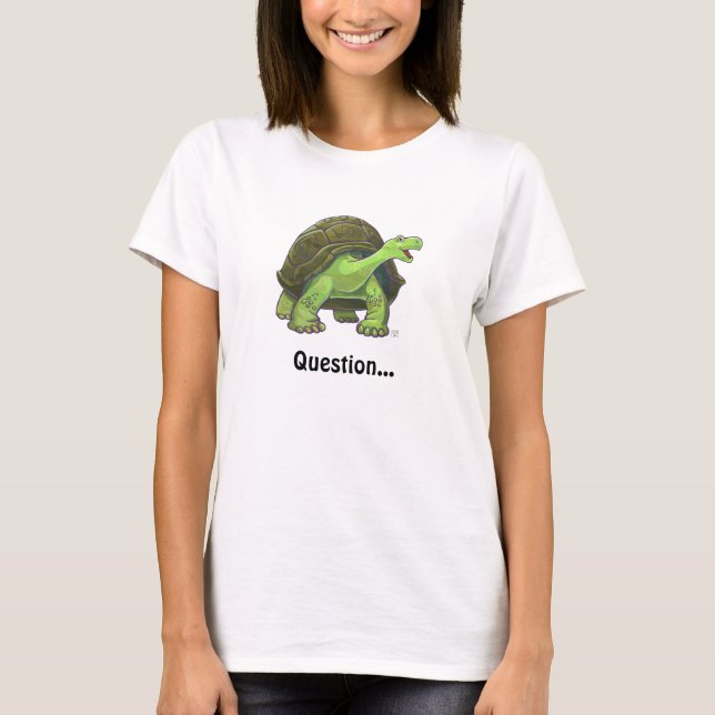 Drôle Tortoise Question Big Butt T-Shirts (Devant)
