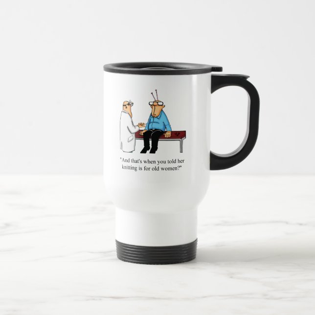 Drôle Tricot Humour Voyage Mug Cadeau (Droite)