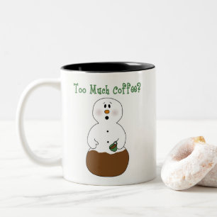Drôle trop de café Snowman Mug
