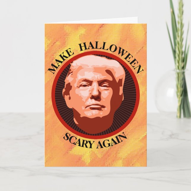 Drôle Trump à faire la carte de l'Halloween (Devant)