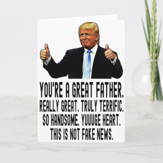 Drôle Trump carte d'anniversaire pour papa, Fête d