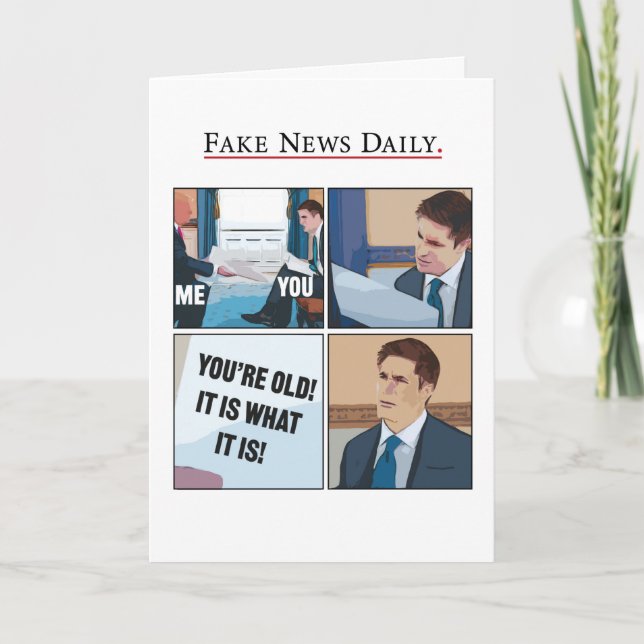 Drôle Trump Jonathan Swan Interview Carte Annivers (Devant)