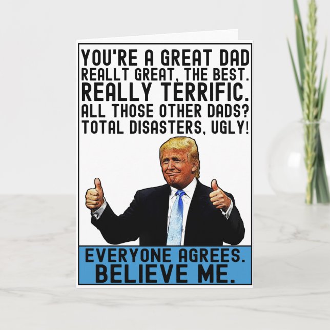 Drôle Trump Papa Cadeau Pour Carte Fête des pères (Devant)