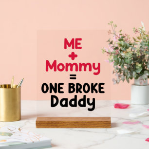 Drôle unisex cassé papa mot art nursery