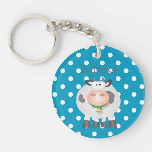 Drôle Vache Moo Et Blanc Polka Motif