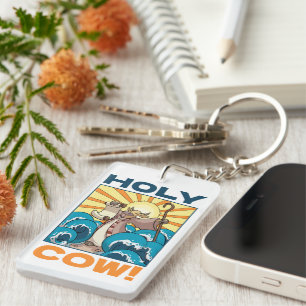 Drôle vache Sainte vache! Caricature d'animal de j