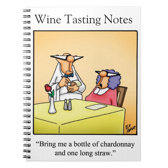 Drôle Vin Journal cadeau (Devant)