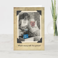 Drôle Vintage chien infirmière obtenir bien Carte 