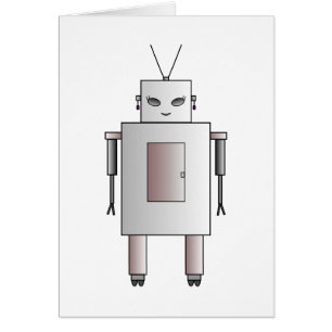 Drôle vintage de robot femelle mignon rétro
