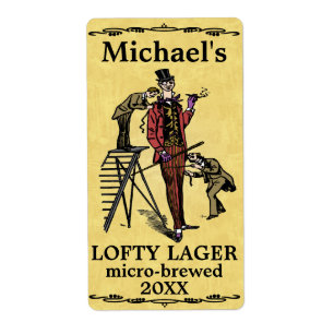 Drôle Vintage Lofty Lager Bière Étiquette