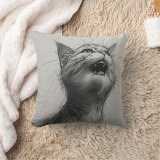 Drôle Yelling Chat Coussin d'accent de mème de cha