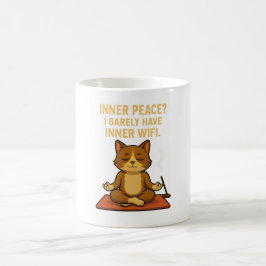 Drôle Yoga Chat Mug pour les amateurs de WiFi