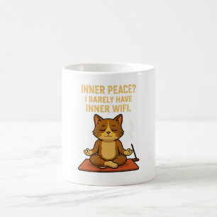 Drôle Yoga Chat Mug pour les amateurs de WiFi