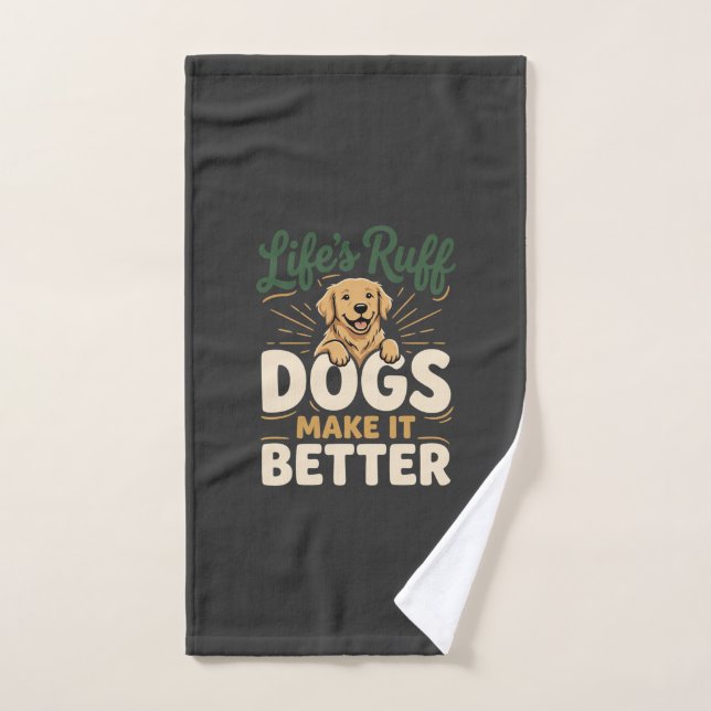 Drôles Chiens Rendent Ça Meilleur (Serviette à main)