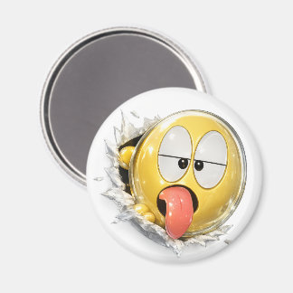 Drolii 3D Emoji Round Magnet