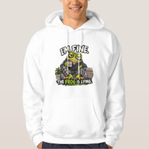 Droll "Je vais bien, la grenouille ment" Sweat à c