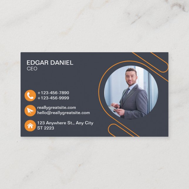 Drone Business Cards Elegante Moderne Visitenkarte (Rückseite)
