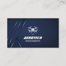 Drone Business Cards Elegantes Blau Visitenkarte