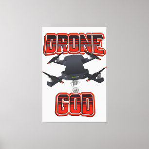 Drone God Logo Leinwanddruck