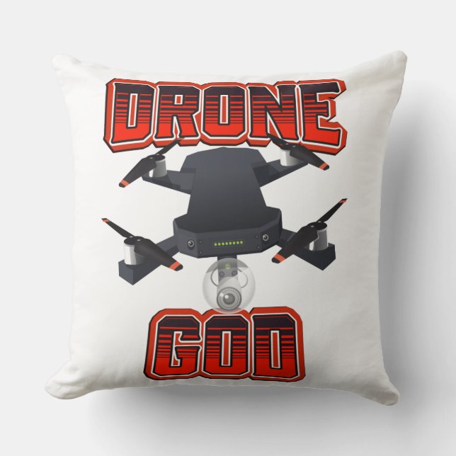 Drone-Gott-Logo Kissen (Vorderseite)