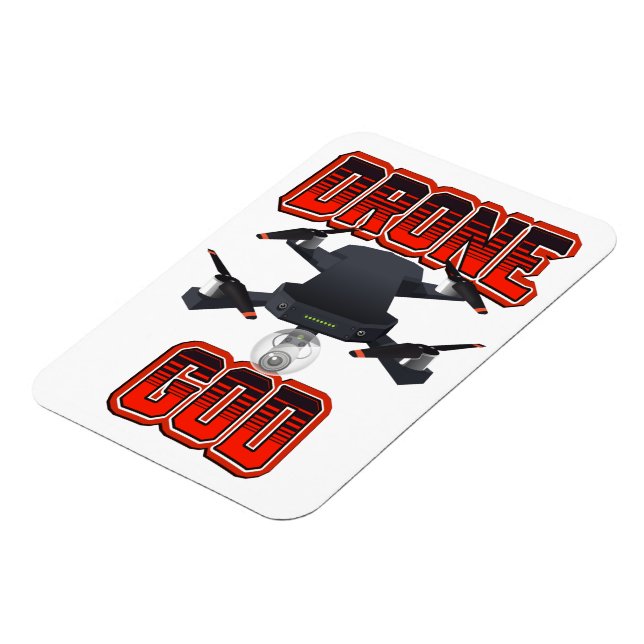 Drone-Gott-Logo Magnet (Linke Seite)