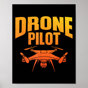 Drone Pilot Art for Men Drone Enthusiasten von RC Poster