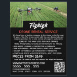 Drone-Portrait in der Landwirtschaft, Drohnenmiete Flyer<br><div class="desc">Flyer von Drone-Portrait, Drone-Rental-Unternehmen, die Werbung im Business Card Store.</div>