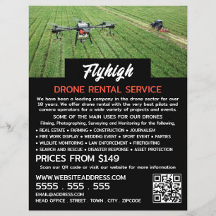 Drone-Portrait in der Landwirtschaft, Drohnenmiete Flyer