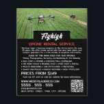 Drone-Portrait in der Landwirtschaft, Drohnenmiete Flyer<br><div class="desc">Flyer von Drone-Portrait,  Drone-Rental-Unternehmen,  die Werbung im Business Card Store.</div>