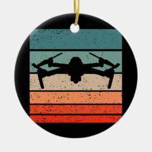 Drone Retro Style Vintage  Keramik Ornament