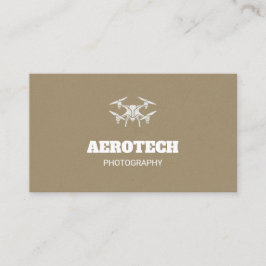 Drone Visitenkarten Elegantes Brown Silver Visitenkarte