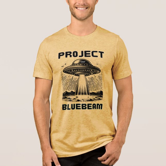 Drones New Jersey UFO Project Bluebeam Tri-Blend Shirt (Vorderseite)