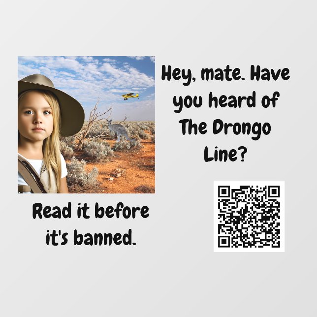 Drongo Line Window Cloning Fensteraufkleber (Blatt)