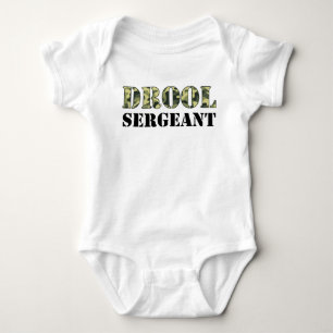 Drool Sergeant Camouflage Army Baby Strampler