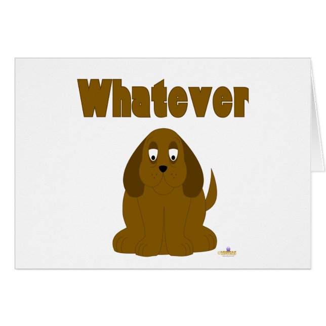 Droopy Brown Hund, was auch immer (Vorderseite (Horizontal))
