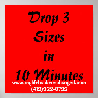 Drop 3 Sizesin 10 Minuten, www.mylifehasbencha... Poster