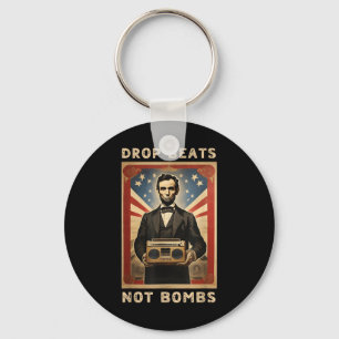 Drop Beats Not Bombs Abraham Lincoln Schlüsselanhänger