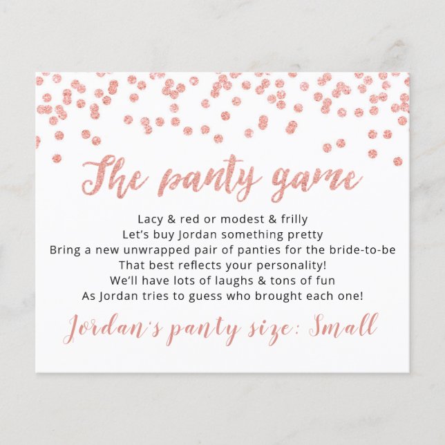 Drop Ihre Hoties Template CARD Bridal Spiel (Vorderseite)