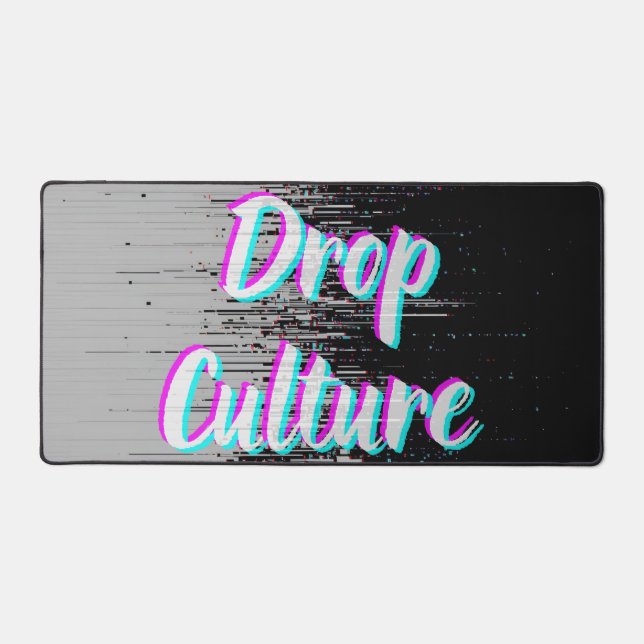 Drop Mouse Pad Hype Pixels Black Gray  (Recto)