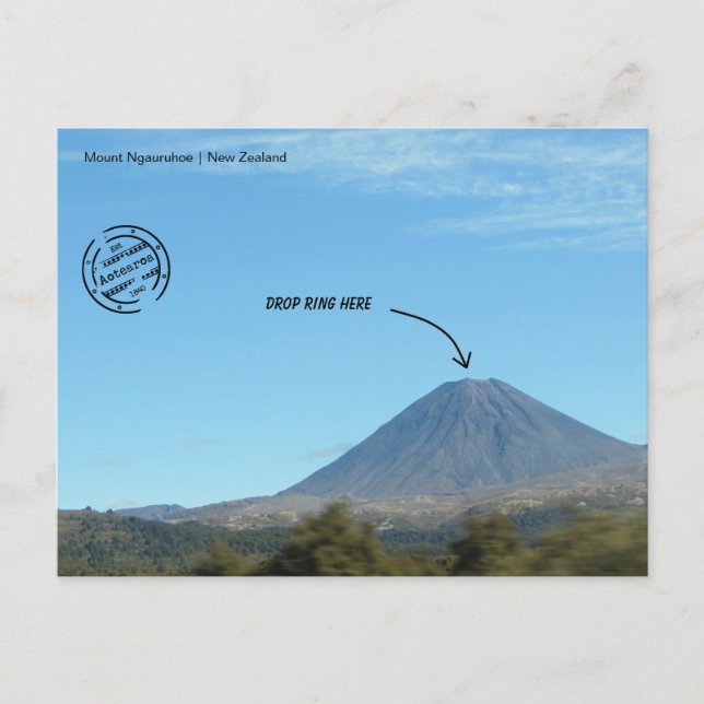 "Drop Ring Here" Postkarte (Vorderseite)