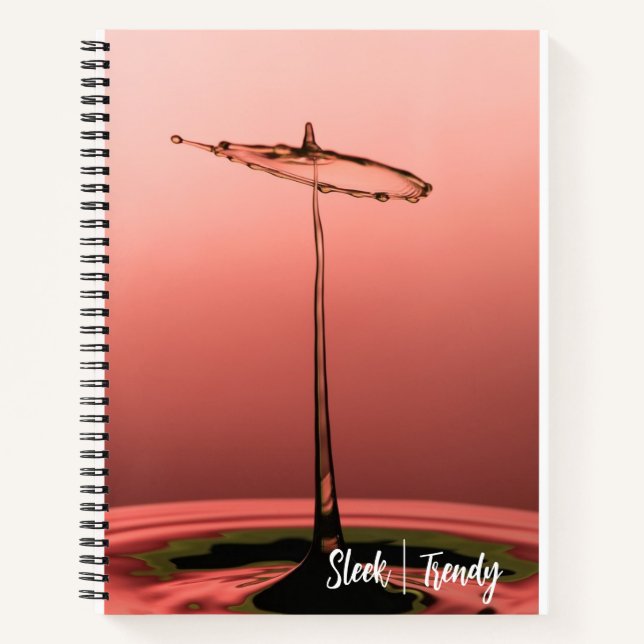 Drop Splash Spiral Notebook Notizbuch (Vorderseite)