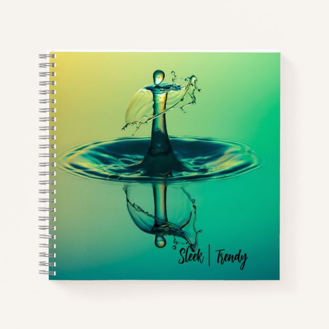 Drop Splash Spiral Notebook Notizbuch (Vorderseite)