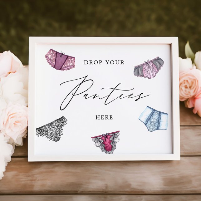 Drop Your Panties French Lingerie Brautparty Fotodruck (Von Creator hochgeladen)